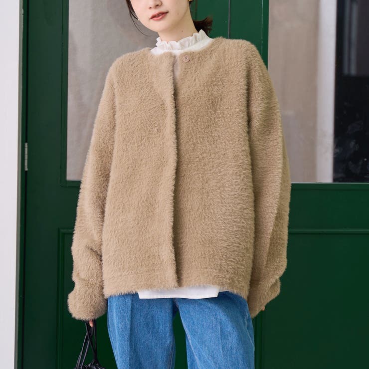 BEIGE | フェザーヤーンニットカーディガン | coen【women】