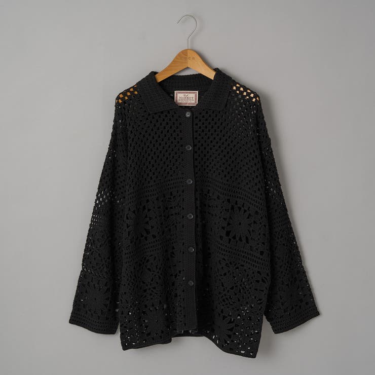 クロシェ襟付きニットカーディガン | coen【women】 | 詳細画像25 