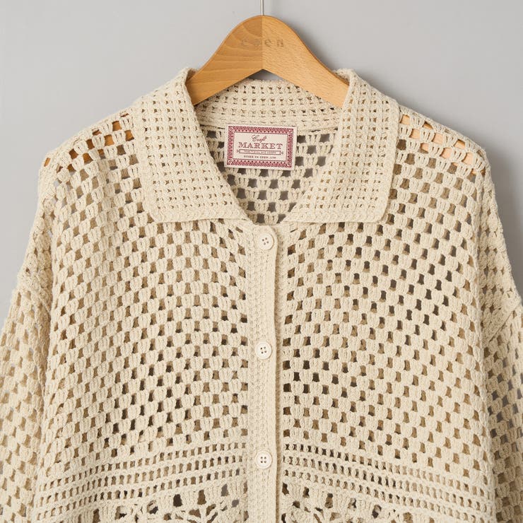 クロシェ襟付きニットカーディガン | coen【women】 | 詳細画像30 