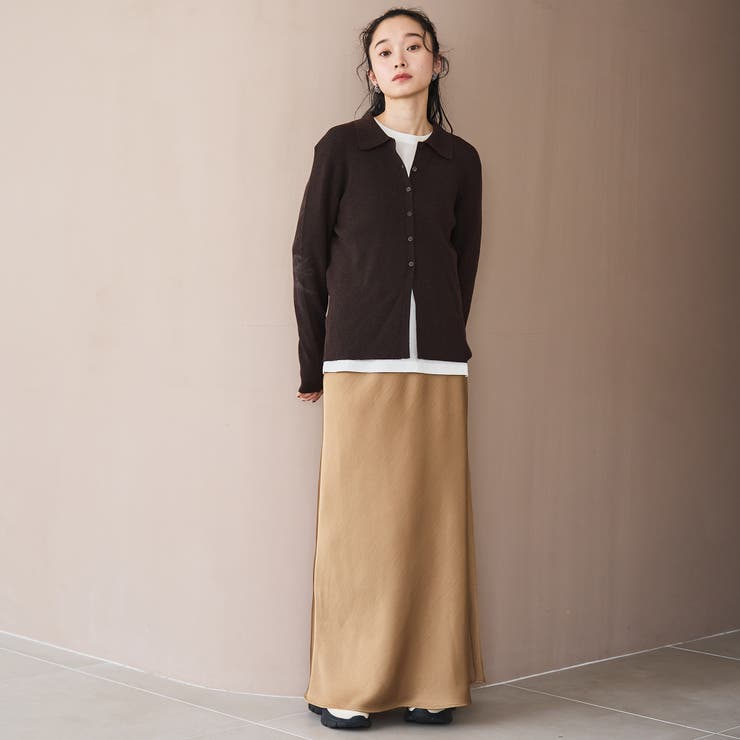 ウール混 襟付きリブニットカーディガン | coen【women】 | 詳細画像17 