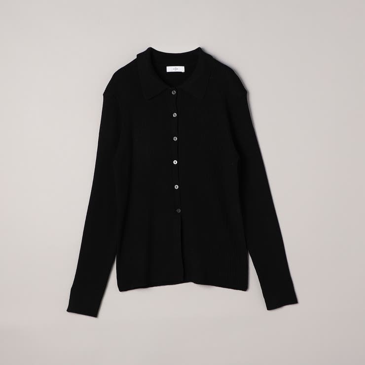 ウール混 襟付きリブニットカーディガン | coen【women】 | 詳細画像20 