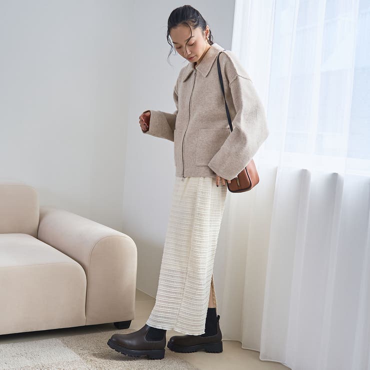 襟付きダブルジップニットジャケット | coen【women】 | 詳細画像15 