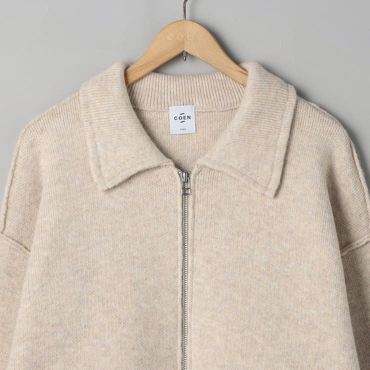 襟付きダブルジップニットジャケット | coen【women】 | 詳細画像20 