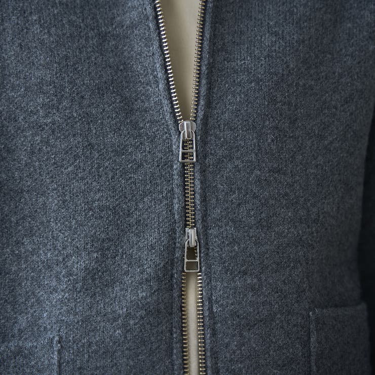 襟付きダブルジップニットジャケット | coen【women】 | 詳細画像9 