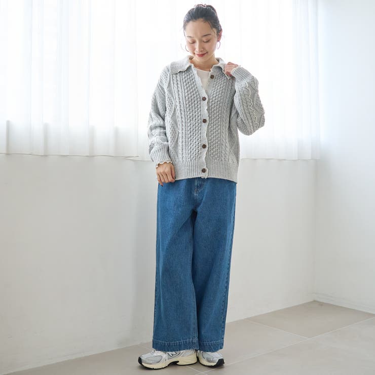 配色メローケーブル編みニットカーディガン | coen【women】 | 詳細画像14 