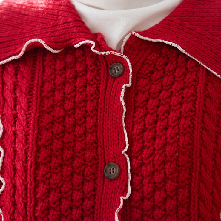 配色メローケーブル編みニットカーディガン | coen【women】 | 詳細画像24 