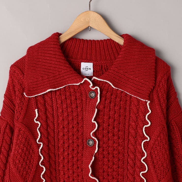 配色メローケーブル編みニットカーディガン | coen【women】 | 詳細画像27 