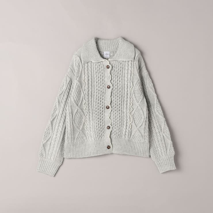 配色メローケーブル編みニットカーディガン | coen【women】 | 詳細画像34 