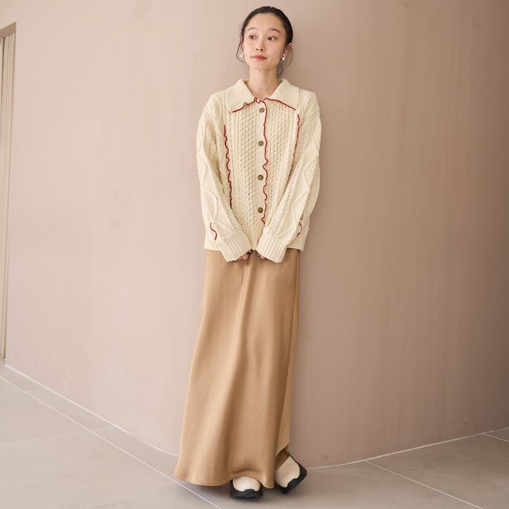 配色メローケーブル編みニットカーディガン | coen【women】 | 詳細画像6 