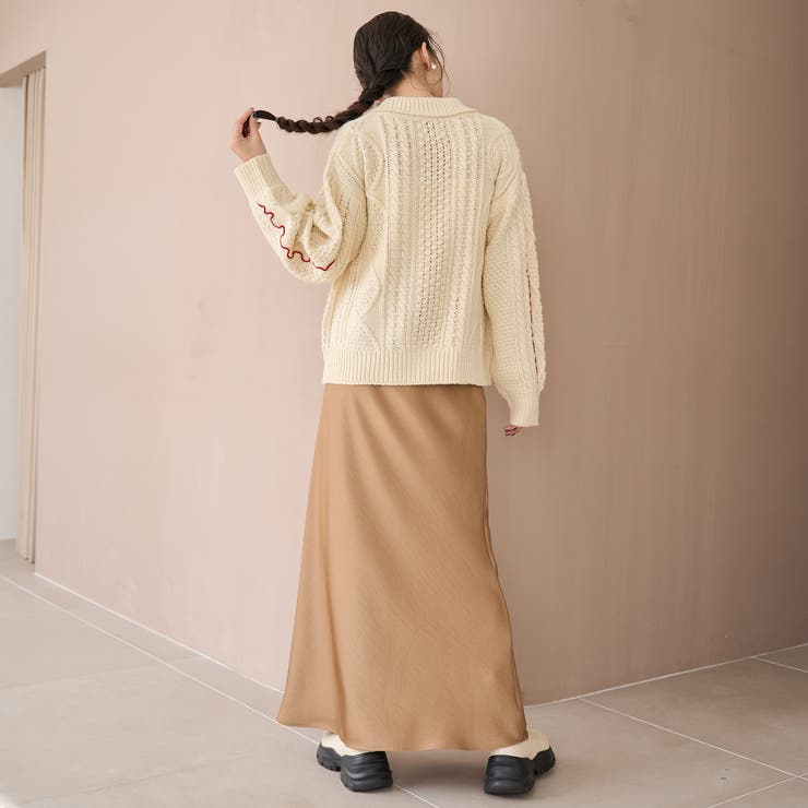 配色メローケーブル編みニットカーディガン | coen【women】 | 詳細画像8 