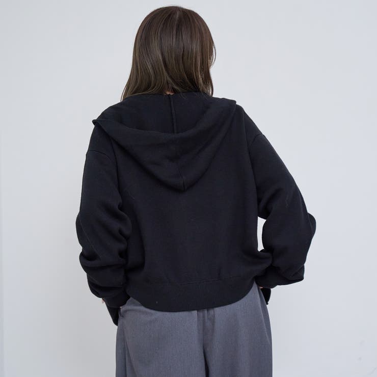 スウェットライク ニットジップパーカー | coen【women】 | 詳細画像3 