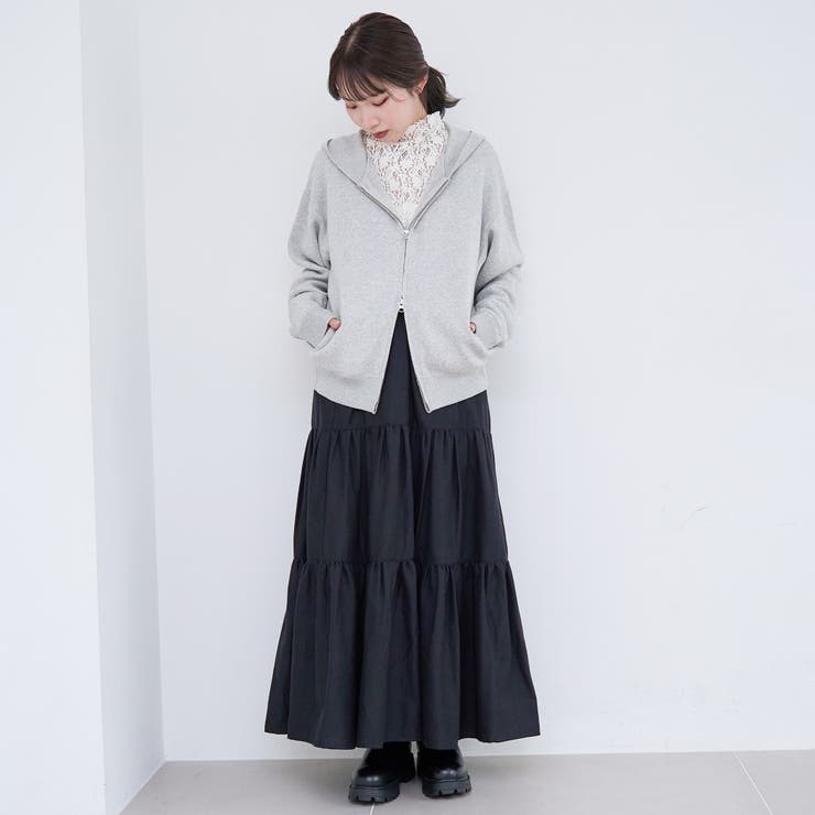 スウェットライク ニットジップパーカー | coen【women】 | 詳細画像8 