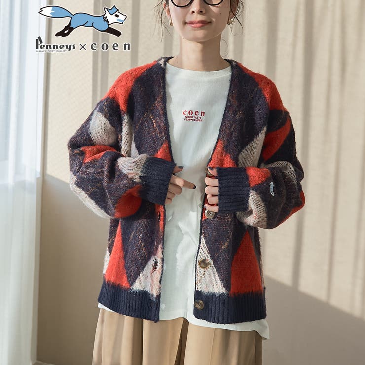 【PENNEYS（ぺニーズ）別注】アソートジャガード起毛ニットカーディガン | coen【women】 | 詳細画像1 