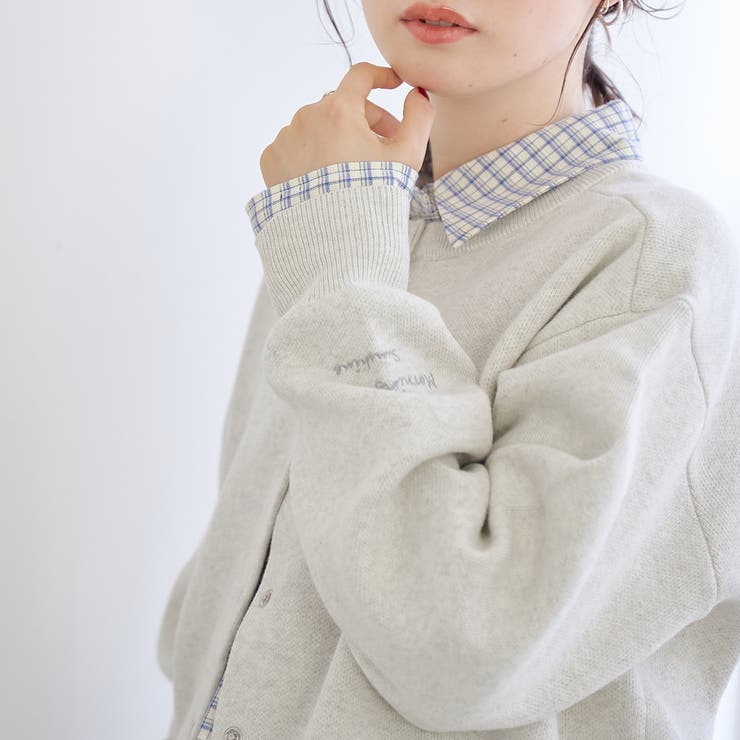 【選べる6色展開 スプリングカラー】袖刺繍 スウェットライクハイゲージニットカー… | coen【women】 | 詳細画像11 