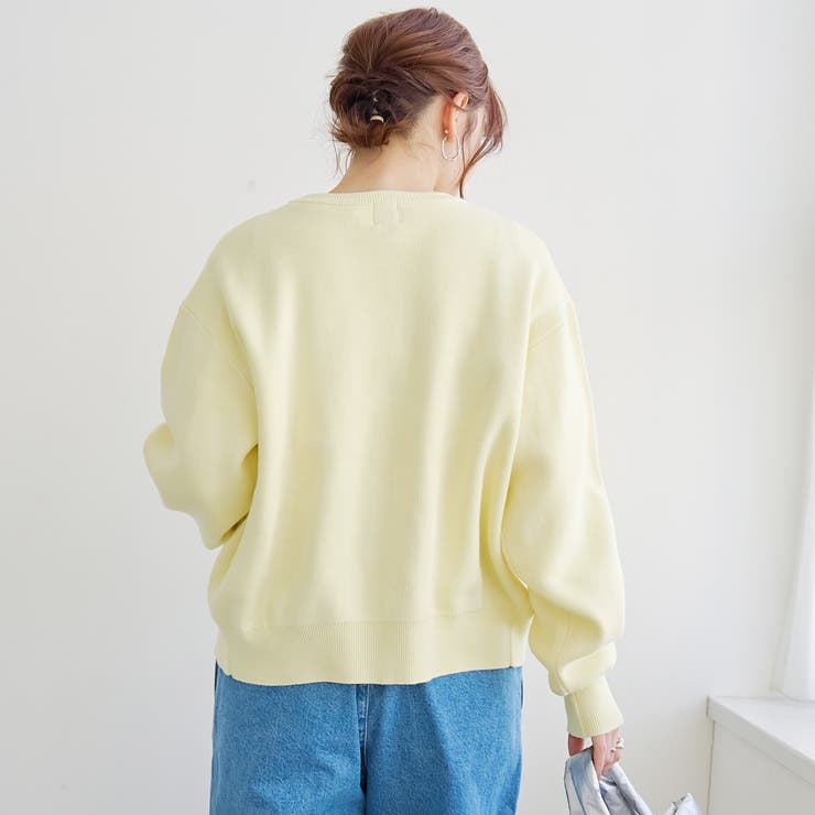 【選べる6色展開 スプリングカラー】袖刺繍 スウェットライクハイゲージニットカー… | coen【women】 | 詳細画像26 