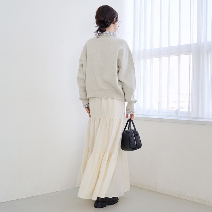 【選べる6色展開 スプリングカラー】袖刺繍 スウェットライクハイゲージニットカー… | coen【women】 | 詳細画像8 