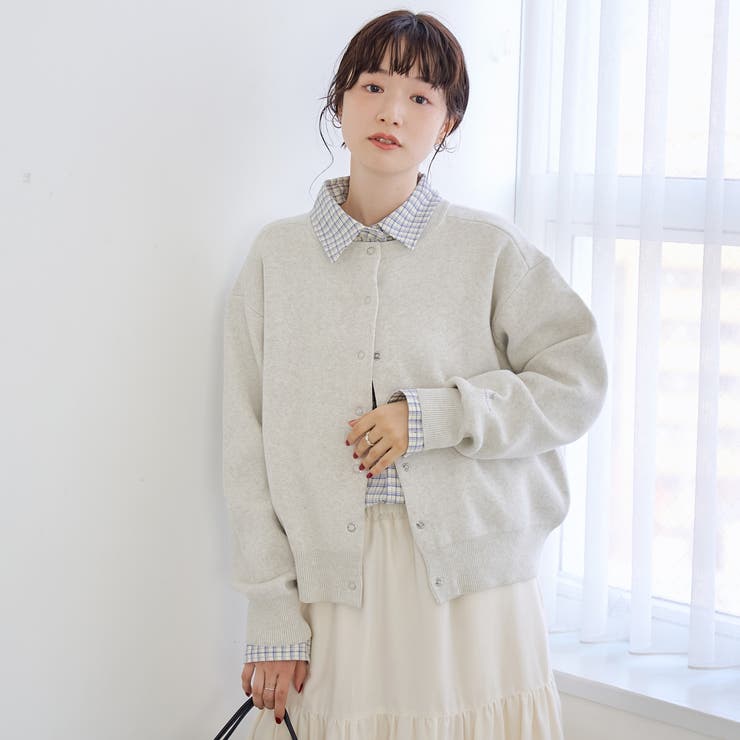 【選べる6色展開 スプリングカラー】袖刺繍 スウェットライクハイゲージニットカー… | coen【women】 | 詳細画像9 