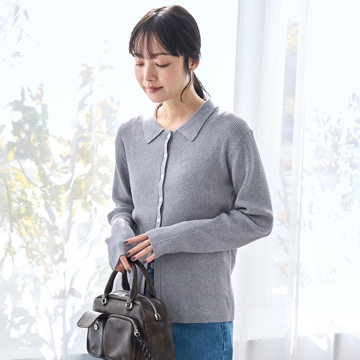 襟付きリブ編みカーディガン | coen【women】 | 詳細画像10 
