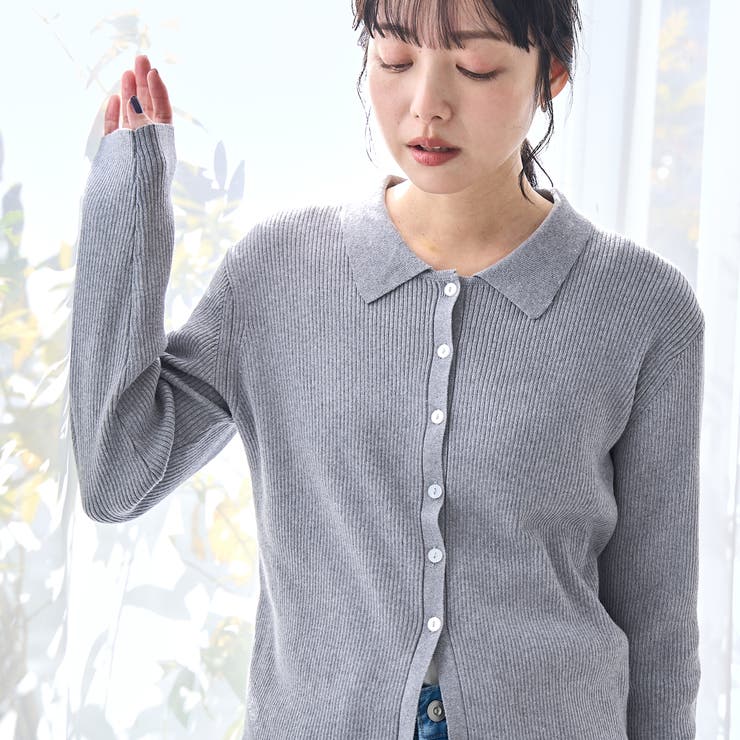 襟付きリブ編みカーディガン | coen【women】 | 詳細画像11 