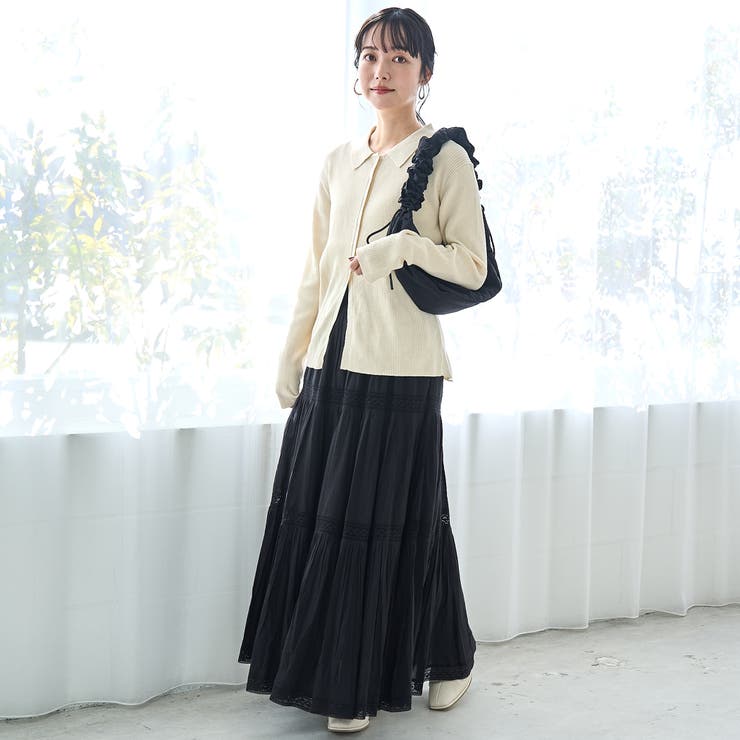 襟付きリブ編みカーディガン | coen【women】 | 詳細画像12 