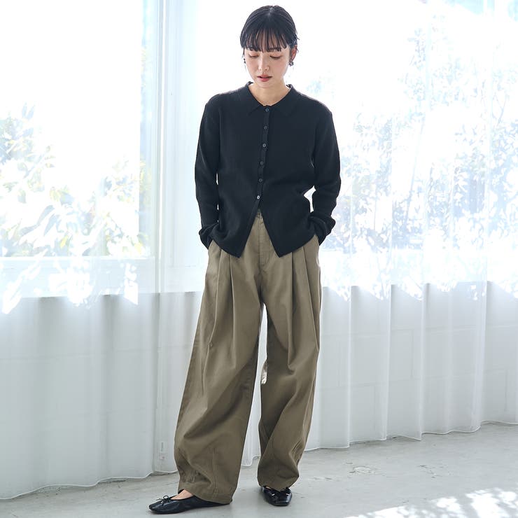 襟付きリブ編みカーディガン | coen【women】 | 詳細画像2 