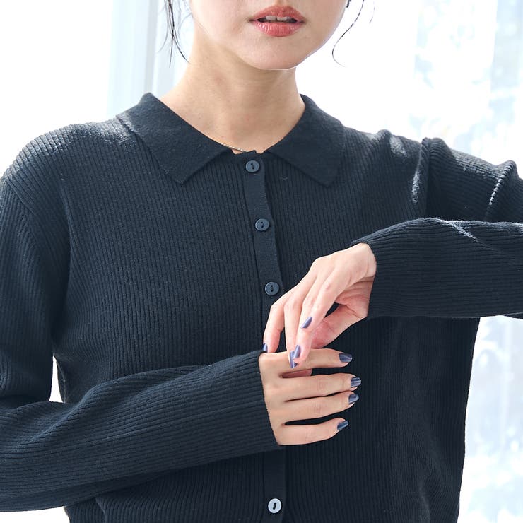 襟付きリブ編みカーディガン | coen【women】 | 詳細画像6 