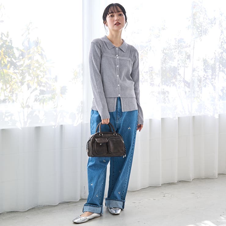 襟付きリブ編みカーディガン | coen【women】 | 詳細画像7 