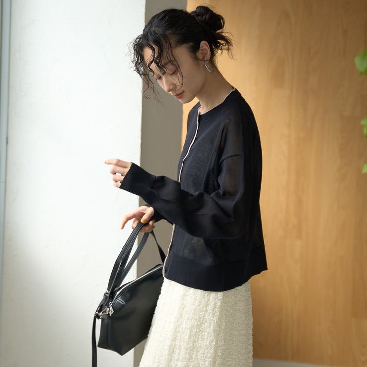 【UVカット / 冷房対策】レイヤードライク ドライタッチシアーカーディガン | coen【women】 | 詳細画像6 