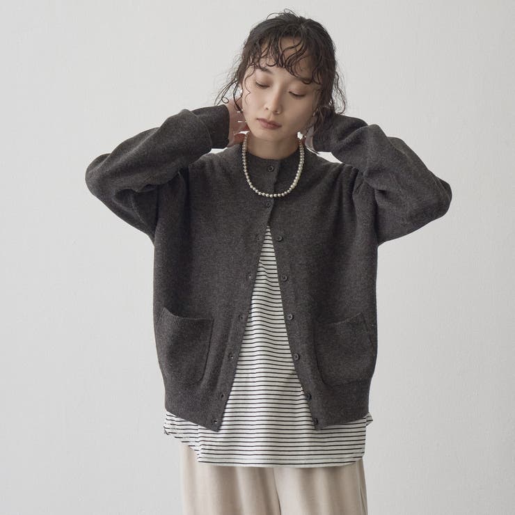 【帯電防止】モチモチ モックネックポケ付きニットカーディガン | coen【women】 | 詳細画像11 