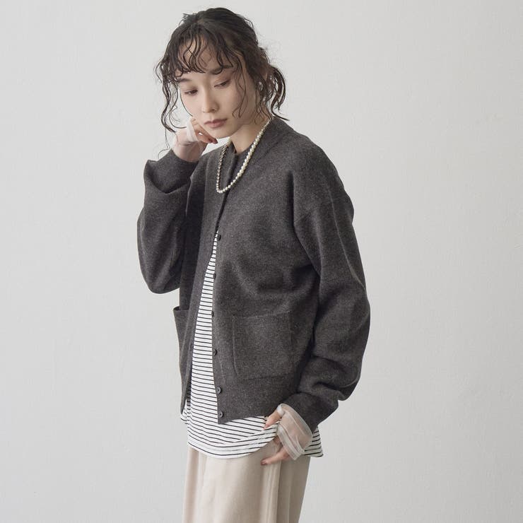 【帯電防止】モチモチ モックネックポケ付きニットカーディガン | coen【women】 | 詳細画像12 
