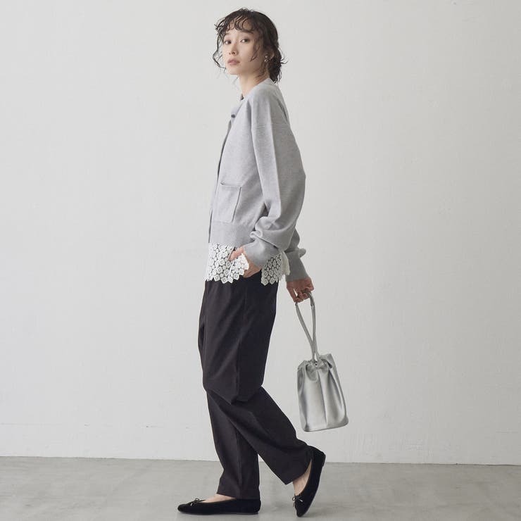 【帯電防止】モチモチ モックネックポケ付きニットカーディガン | coen【women】 | 詳細画像3 