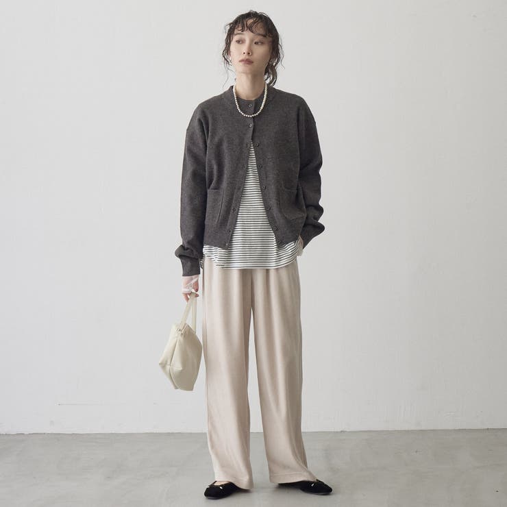 【帯電防止】モチモチ モックネックポケ付きニットカーディガン | coen【women】 | 詳細画像8 
