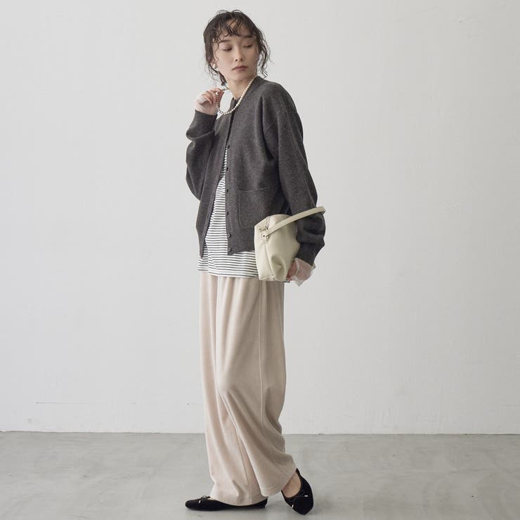 【帯電防止】モチモチ モックネックポケ付きニットカーディガン | coen【women】 | 詳細画像9 
