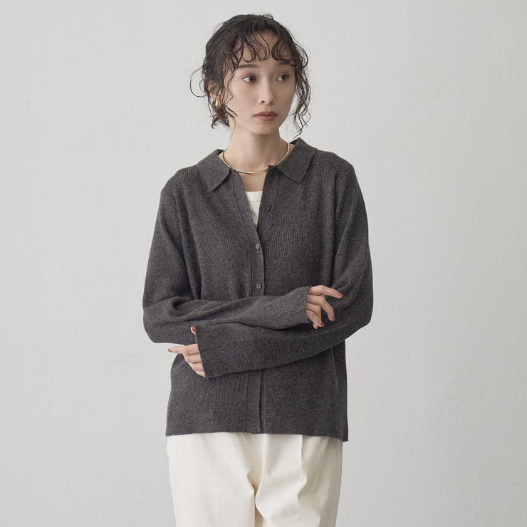 【帯電防止】モチモチ 襟付きリブニットカーディガン | coen【women】 | 詳細画像11 