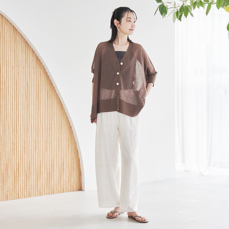 【マシンウォッシュ・防シワ】キラコスクエアVカーディガン | coen【women】 | 詳細画像12 