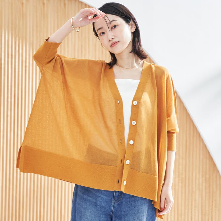 【マシンウォッシュ・防シワ】キラコスクエアVカーディガン | coen【women】 | 詳細画像15 