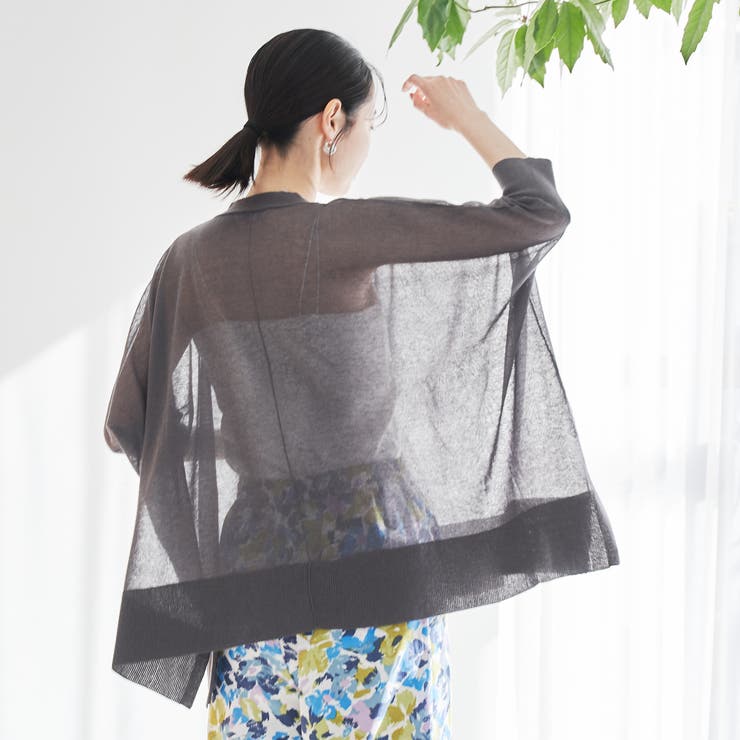 【マシンウォッシュ・防シワ】キラコスクエアVカーディガン | coen【women】 | 詳細画像4 