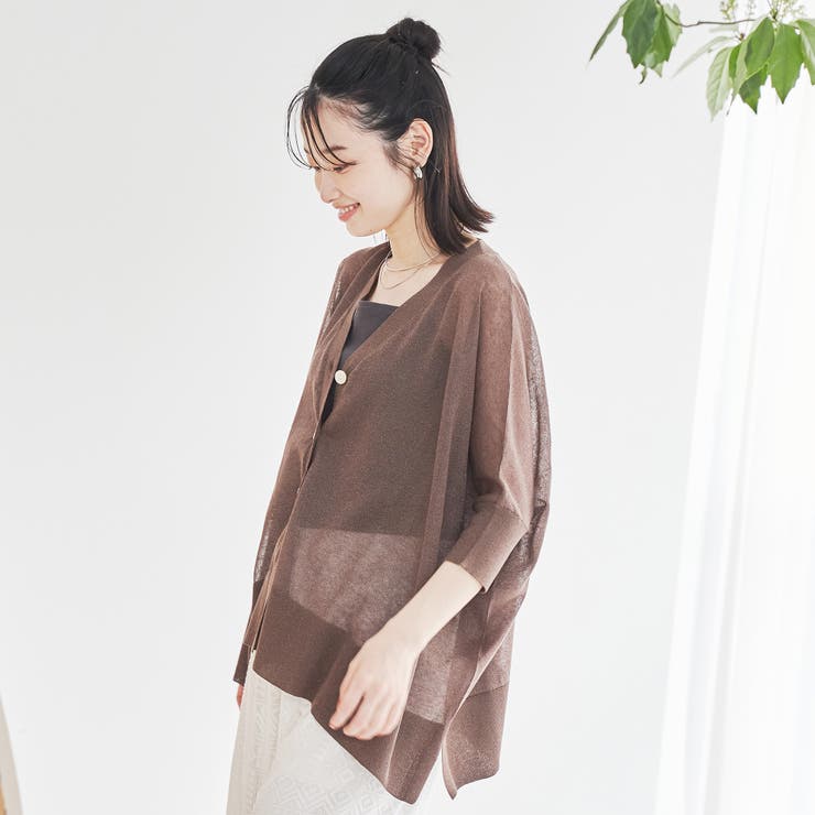 【マシンウォッシュ・防シワ】キラコスクエアVカーディガン | coen【women】 | 詳細画像9 