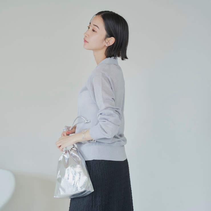 ラメシアー ニットシャツカーディガン | coen【women】 | 詳細画像12 