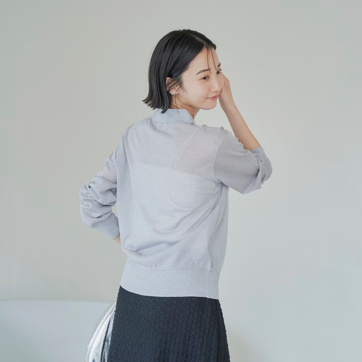 ラメシアー ニットシャツカーディガン | coen【women】 | 詳細画像13 