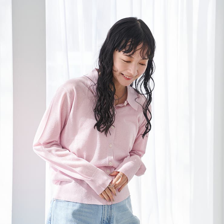 ラメシアー ニットシャツカーディガン | coen【women】 | 詳細画像17 