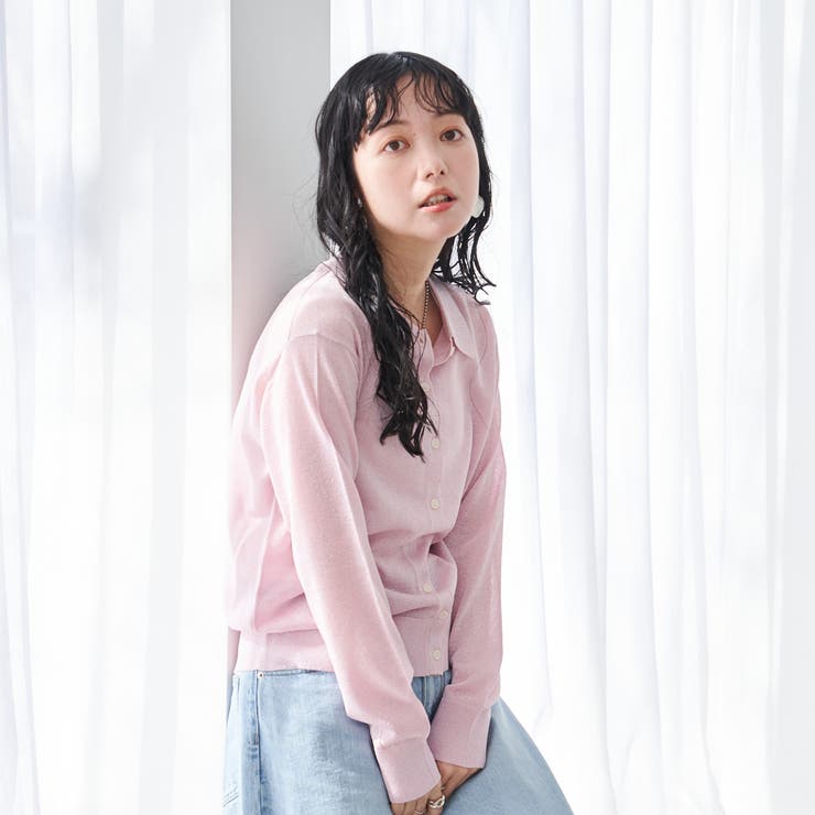 ラメシアー ニットシャツカーディガン | coen【women】 | 詳細画像18 