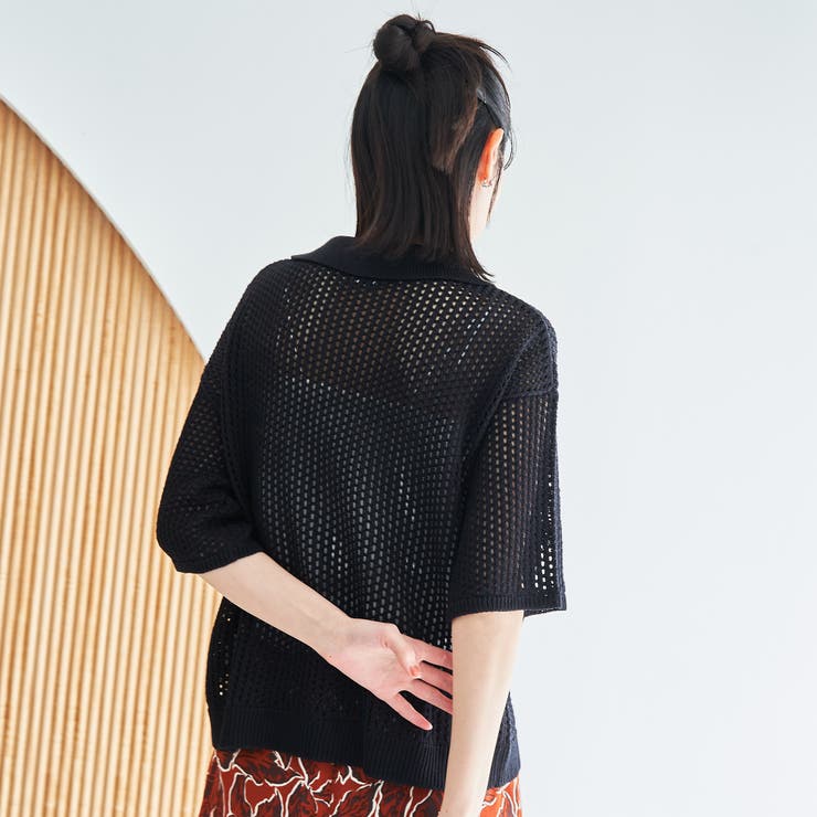 メッシュニットポロカーディガン | coen【women】 | 詳細画像10 