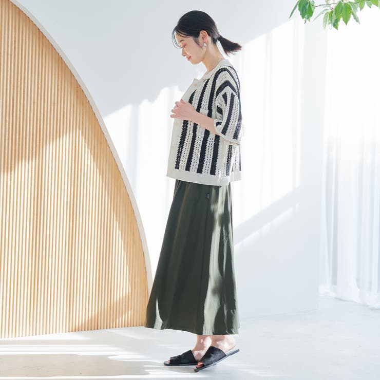 メッシュニットポロカーディガン | coen【women】 | 詳細画像18 