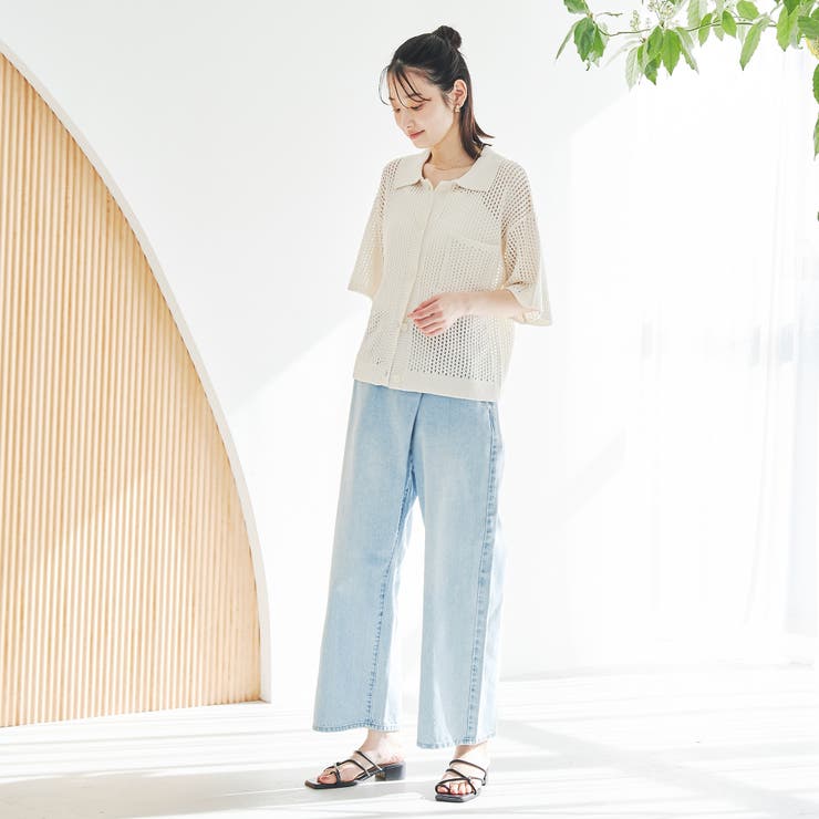 メッシュニットポロカーディガン | coen【women】 | 詳細画像5 