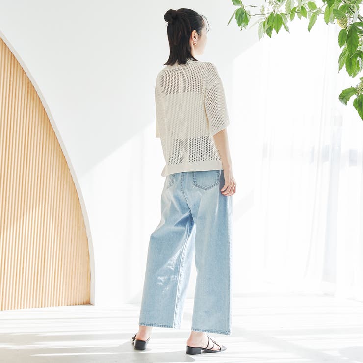 メッシュニットポロカーディガン | coen【women】 | 詳細画像7 