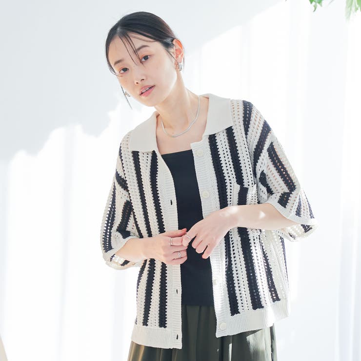 その他1 | メッシュニットポロカーディガン | coen【women】