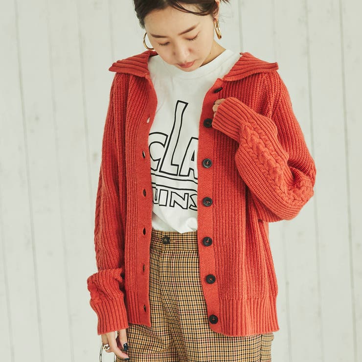 洗える✨ウール100% オールドイングランド カーディガン 金ボタン 赤 40L 洗える✨ウール100% オールドイングランド カーディガン 金