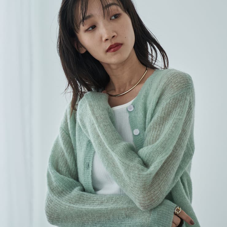 シアーモヘアミックスカーディガン | coen【women】 | 詳細画像35 