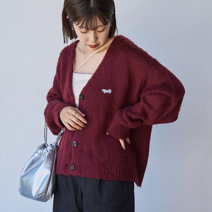 ロゴ刺繍ニットカーディガン［N1111］[品番：KO000014846]｜KOBE